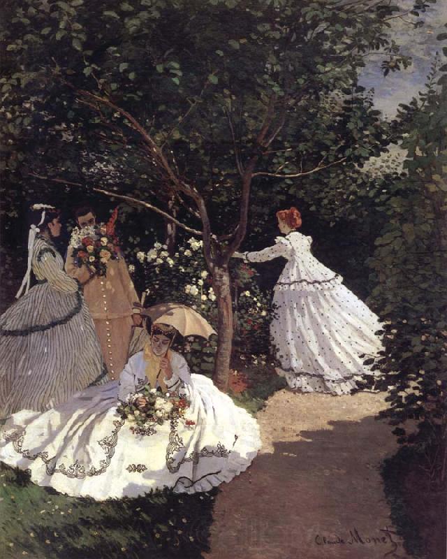 Claude Monet Femmes an Fardin Norge oil painting art